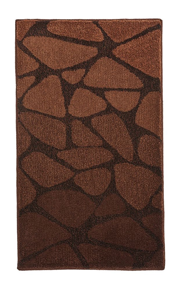 Moderner brauner Teppich mit abstraktem Muster, ideal für Wohnzimmer oder Flur. Hochwertige Verarbeitung und stilvolles Design.