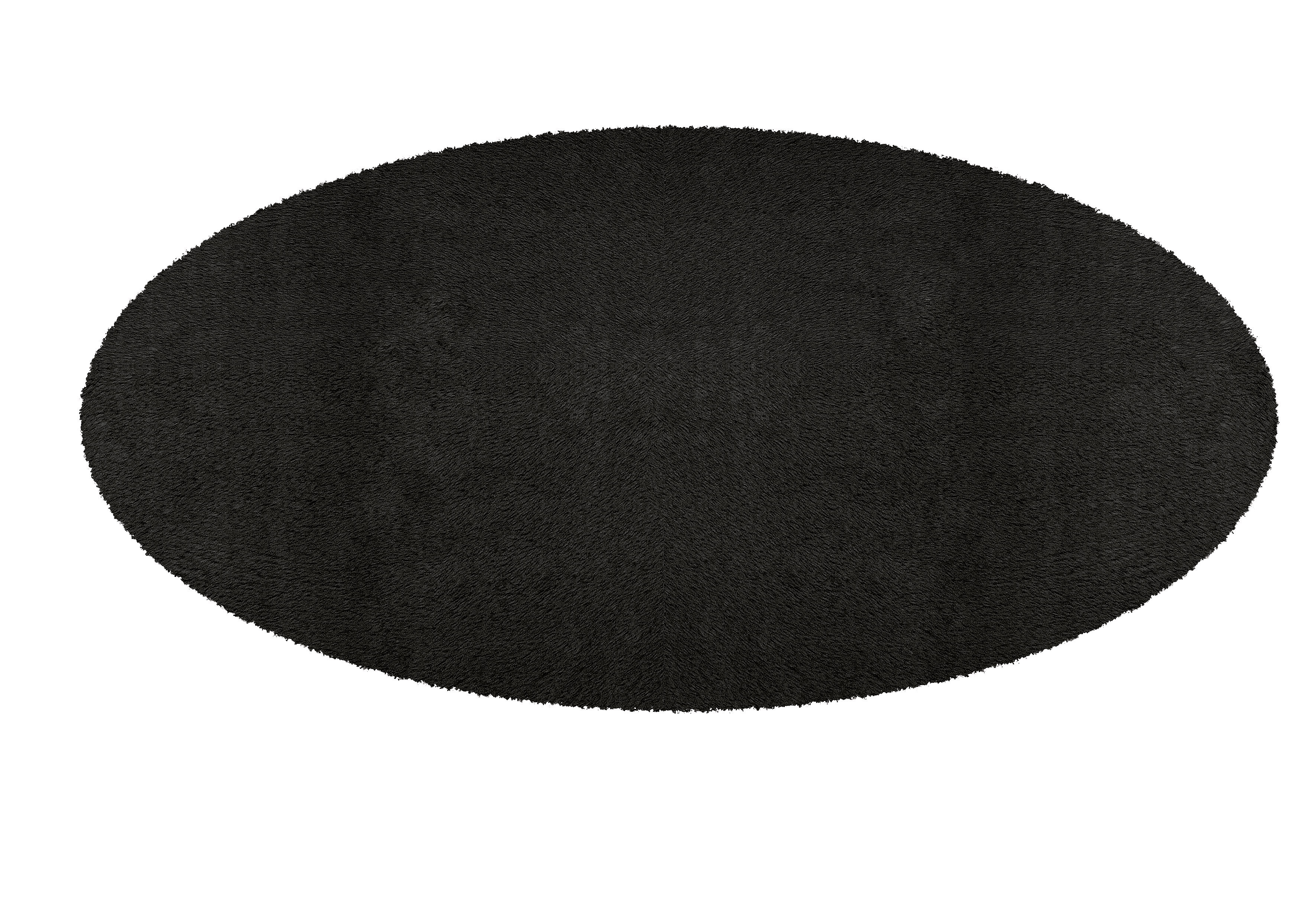 Badteppich, Cony Oval Schwarz, 60x110 cm