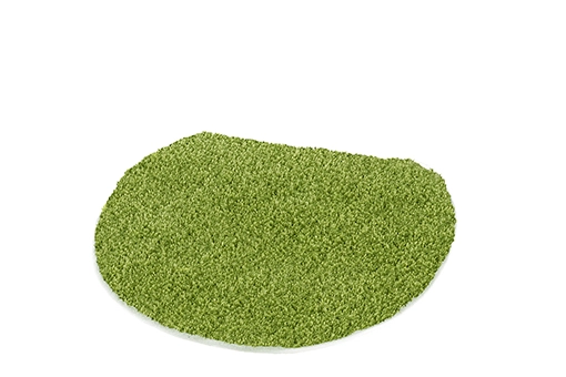 WC-Deckelbezug RELAX Kiwigrün 47 x 50 cm Grüne, halbrunde Badematte mit weicher, flauschiger Oberfläche. Ideal für Badezimmer und WC.