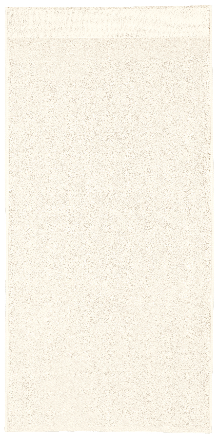 Weißer, rechteckiger Badteppich mit weicher, flauschiger Oberfläche und schlichtem Design. Ideal für jedes Badezimmer.